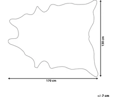Beliani kilimas ekologiška oda su lopais 130 x 170 cm smėlio spalvos su auksu BOGONG
