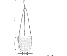 Beliani Gėlių vazonas RUFFE Jūržolė 18 cm natūralus