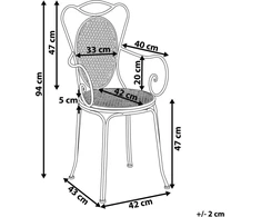 Beliani Rinkinys 2 sodo kėdės CILENTO Metal Saw