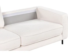 Sofa Beliani SAVALEN 4 vietų svetainės baldų komplektas, boucle audinys, balta spalva