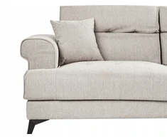 Sofa Beliani 5 vietų minkštas kampas SKIVE smėlio pilkos spalvos
