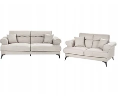 Sofa Beliani 5 vietų minkštas kampas SKIVE smėlio pilkos spalvos