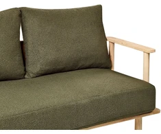 Sofa Beliani Svetainės baldų komplektas ASKER Boucle, tamsiai žalias