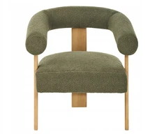 Sofa Beliani Svetainės baldų komplektas ILBRO Boucle žalias/šviesiai rudas