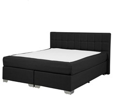 Beliani Kontinentinė lova ADMIRAL 140 x 200 cm, juoda