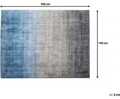 Beliani Kvapas 140 x 200 cm melsvai pilka ERCIS
