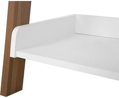 Beliani 5 lentynų stovas MOBILE TRIO 164 cm, rudas/baltas