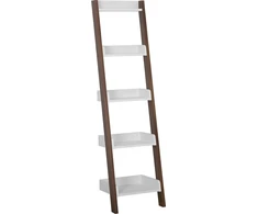 Beliani 5 lentynų stovas MOBILE DUO 166 cm rudas/baltas
