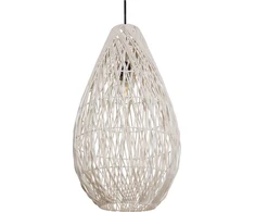 Pakabinamas šviestuvas Beliani Lampa wisząca ANNOTTO Medvilnė Kremas