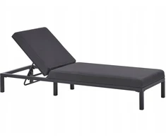 Beliani Deckchair sodo LARIANO Metal Graphite