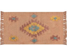 Beliani Lumarko medvilnės kilimas 80 x 150 cm oranžinės IGDIR!