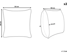 Beliani Lumarko 2 medvilninės dekoratyvinės pagalvės su gyvūno motyvais 50 x 50 cm daugiaspalvės Raiganj!