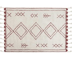 Beliani Lumarko Medvilnės kilimas 160 x 230 cm baltos spalvos KENITRA!