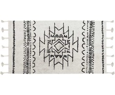 Beliani Lumarko medvilnės kilimas 80 x 150 cm juodas KHOURIBGA!