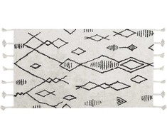 Beliani Lumarko medvilnės kilimas 80 x 150 cm juodas KEBIR!
