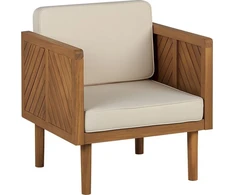 Beliani Sodo fotelis BARATTI Acacia Wood Ruda