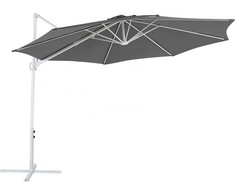 Beliani Lumarko Garden Umbrella - 295 cm tamsiai pilka su balta SAVONA II!