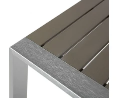 Beliani Staliukas kawowy sodo SALERNO Metal Tamsiai pilka