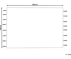 Beliani Lumarko medvilnės kilimas 140 x 200 cm juodas KHEMISSET!