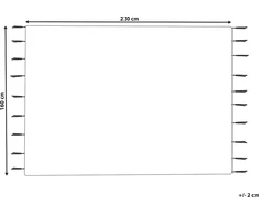 Beliani Lumarko medvilnės kilimas 160 x 230 cm juodas KEBIR!