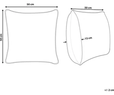 Beliani Lumarko medvilninė dekoratyvinė pagalvė su geometriniu raštu 50 x 50 cm vario Oujda!