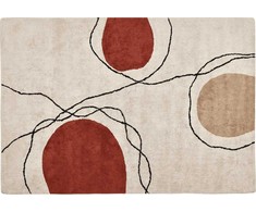 Beliani Lumarko medvilnės kilimas 160 x 230 cm rausvai raudona BOLAT!