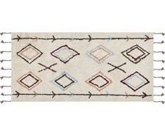 Beliani Lumarko medvilnės kilimas 80 x 150 cm smėlio CORUM!