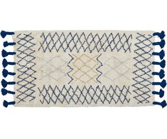 Beliani Lumarko medvilnės kilimas 80 x 150 cm mėlyna ERZINCAN!