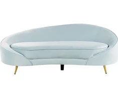 Beliani 2 vietų sofa SAVAR veliūrinė žydra