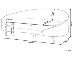 Beliani 2 vietų sofa SAVAR veliūrinė oranžinė