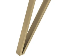 Beliani Valgomojo stalas MOLDEN marmuro imitacija/auksinis 150 cm 80 cm
