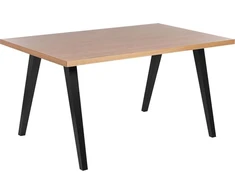 Beliani Valgomojo stalas LENISTER rudas/juodas 150 cm x 90 cm