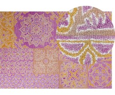 Beliani Lumarko kilimas Wool 140 X 200 Cm Multiticolored Avanos!