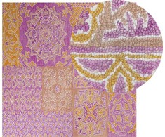 Beliani Lumarko kilimas Wool 200 X 200 Cm Multiticolored Avanos!