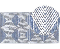 Beliani Lumarko Rug Wool 80 X 150 Cm rusvai gelsvas- mėlynas Datca!