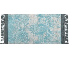 Beliani Lumarko Viscous kilimas 80 x 150 cm mėlyna su smėlio spalvos AKARSU!
