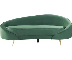 Beliani 2 vietų sofa SAVAR veliūrinė smaragdinė