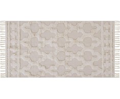 Beliani Lumarko medvilnės kilimas 80 x 150 cm smėlio spalvos SULUOVA!
