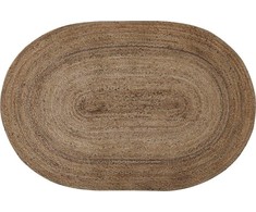 Beliani Lumarko Oval kilimas džiuto 120 x 180 cm smėlio DEMIRCI!