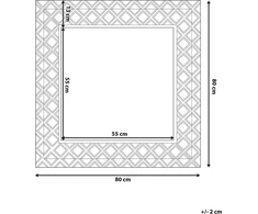 Beliani Sieninis veidrodis EVETTES 80 cm x 80 cm, metalinis, sidabrinis