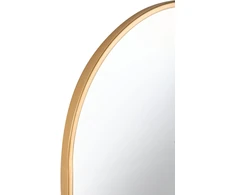 Beliani Sieninis veidrodis AZEVILLE 46 cm 122 cm metalinis auksinis