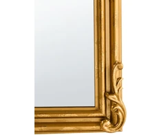 Beliani Sieninis veidrodis GORGES 55 cm 96 cm metalinis auksinis