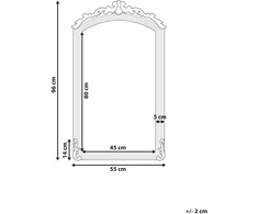 Beliani Sieninis veidrodis GORGES 55 cm 96 cm metalinis auksinis