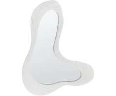 Beliani Sieninis veidrodis GUICLAN 61 cm 83 cm baltas