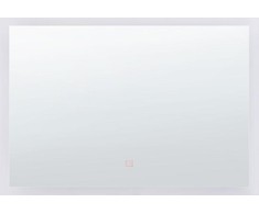 Beliani Vonios veidrodis su LED apšvietimu ADOUR 80 cm x 60 cm, sidabrinis