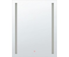 Beliani Vonios kambario veidrodis su LED apšvietimu MARTINET 60 cm 80 cm, sidabrinis