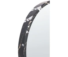 Beliani Sieninis veidrodis MARTEL 69 cm 69 cm juodas