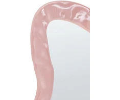 Beliani Sieninis veidrodis PENCRAN 60 cm 80 cm Rožinis