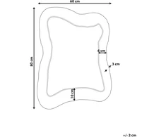 Beliani Sieninis veidrodis PENCRAN 60 cm 80 cm Rožinis