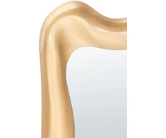 Beliani Sieninis veidrodis SANTEC 59 cm 77 cm auksinis